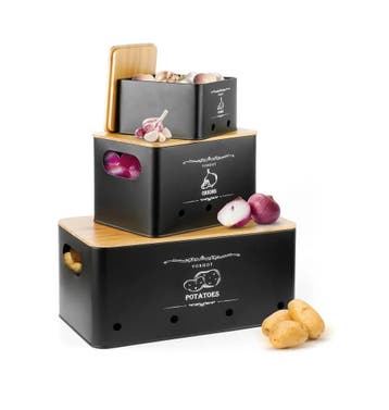 KALBIGRO 3x Aardappelbox, Opberging Uien Knoflook Aardapp..., Verzenden, Nieuw
