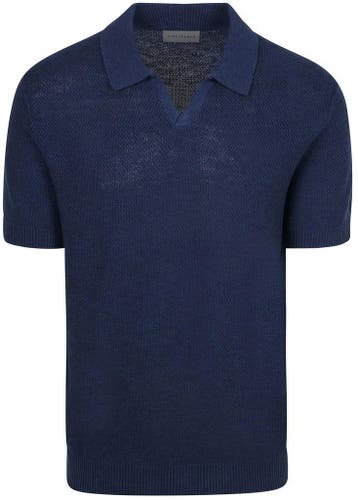 Suitable Polo Riva Bean Linen Cotton Navy maat L Heren, Maat 52/54 (L), Nieuw, Suitable, Verzenden