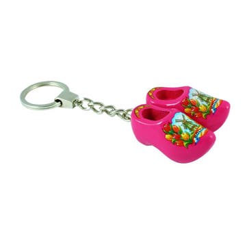 Sleutelhanger met 2 klompjes van 4 cm Roze, Ophalen of Verzenden, Nieuw