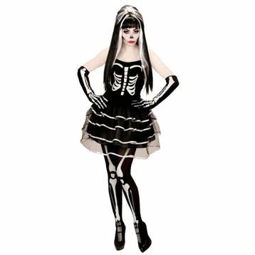 Gothic Skelet Vrouw Kostuum, Kleding | Dames, Carnavalskleding en Feestkleding, Ophalen of Verzenden, Nieuw