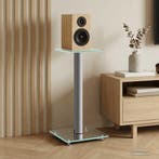 vidaXL Luidsprekerstandaards 2 st 1 pijler gehard glas, Muziek en Instrumenten, Standaards, Verzenden, Nieuw
