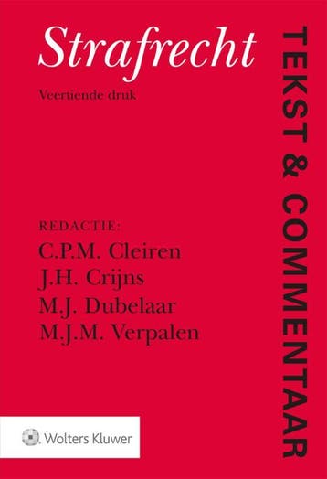 Strafrecht / Tekst & Commentaar - C.P.M. Cleiren, Verzenden, Gelezen, C.P.M. Cleiren