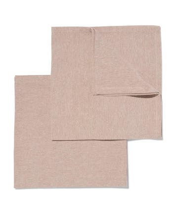 HEMA Servetten beige met glitters chambray katoen 47x47 - 2, Verzenden, Nieuw