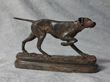Pierre Chenet (XX-XXI) - sculptuur, Le Chien de Chasse a