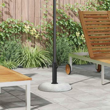 vidaXL Parasolvoet 20.9 kg Lichtgrijs Beton Rond, Verzenden, Nieuw, Minder dan 1 meter, Parasolvoet