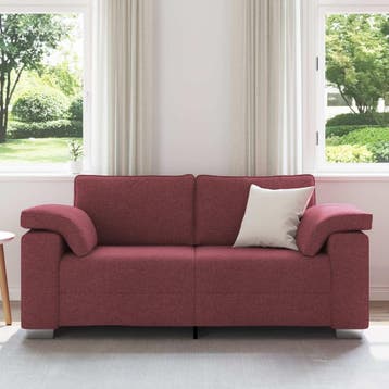 vidaXL Loveseat Wijnrood 180 cm Stof, Verzenden, Nieuw, Stof, 150 tot 200 cm