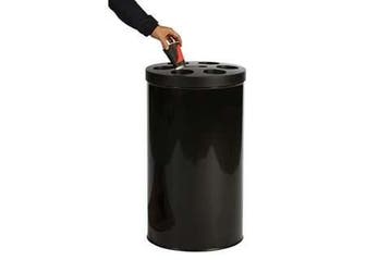 Beker afvalton 40 liter met lepelopvangbak zwart, Verzenden, Nieuw in verpakking