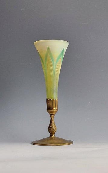 Tiffany Studios - Louis Comfort Tiffany - Vaas - Brons, Glas