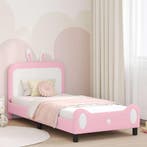 vidaXL Bedframe voor kinderen met hoofdbord Roze 90 x 190 cm, Verzenden, Nieuw