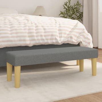 vidaXL Bankje 100x30x30 cm stof donkergrijs, Huis en Inrichting, Banken | Bankstellen, Verzenden, Nieuw, Stof, Minder dan 150 cm