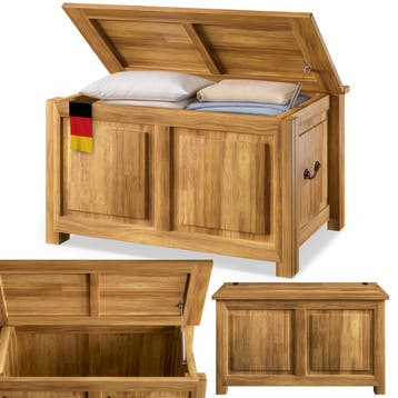 Opbergkist Bruin Acaciahout 85x44x48cm (Meubelen, Interieur), Huis en Inrichting, Verzenden