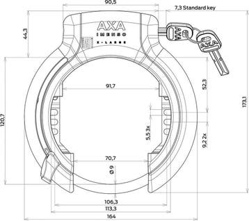 AXA Imenso X-Large retractable - Ringslot voor fietsen met, Ophalen of Verzenden, Zo goed als nieuw