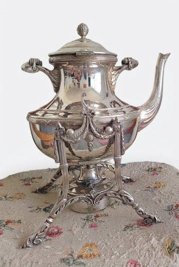 Waterkoker op standaard en brander (3) - Metaal