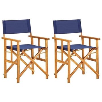 Campingstoelen hout blauw | Laatste Stuk! 35% Korting, Tuin en Terras, Tuinstoelen, Ophalen of Verzenden, Zo goed als nieuw, Hout