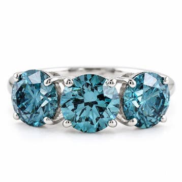 Zonder minimumprijs - Ring - 14 karaat Witgoud - 3.70ct. tw., Nieuw