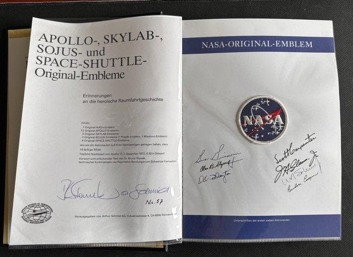 NASA Complete NASA Apollo–Skylab–Shuttle patch collection, Antiek en Kunst, Antiek | Wandborden en Tegels