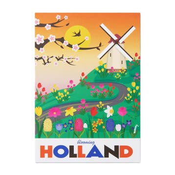 A6 postcard Holland flower garden Keukenhof, Ophalen of Verzenden, Gelopen