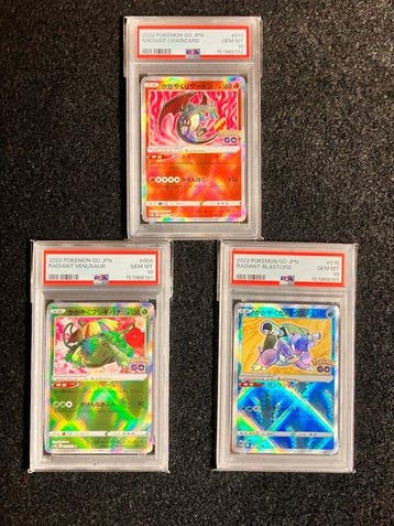Pokémon - 3 Graded card - Venusaur, Charizard, Blastoise,, Nieuw