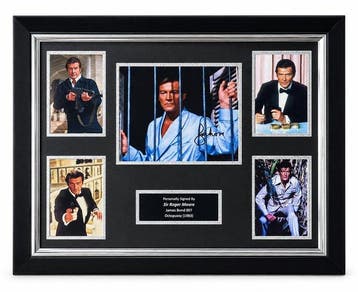 James Bond 007: Octopussy - Roger Moore Signed Framed, Nieuw