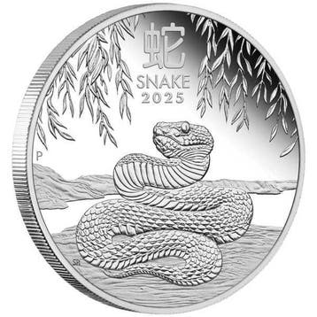 Lunar III - Year of the Snake 1 kg 2025, Verzenden, Losse munt, Zilver