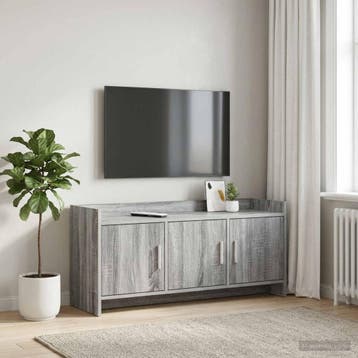 vidaXL TV-kast 102 x 33 x 47 cm Grijs Sonoma Bewerkt hout, Huis en Inrichting, Minder dan 50 cm, Verzenden, Nieuw, Minder dan 100 cm