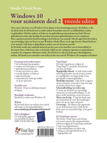 Windows 10 voor senioren 9789059056145 Studio Visual Steps, Boeken, Verzenden, Zo goed als nieuw, Studio Visual Steps