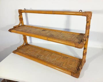 Wandrek - Decoratieve steunplank uit 1960 - Bamboe
