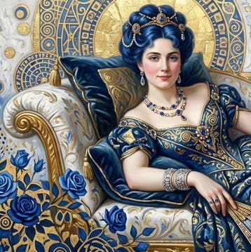 CREATIVE_HUB - Blue Rose lady at the King Sun court in Klymt