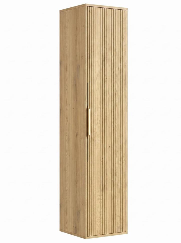 Badkamerkast Rimini 38 x 33  x 170 cm - Eiken, Huis en Inrichting, Badkamer | Badkamermeubels, Nieuw, (Half)hoge kast, Verzenden