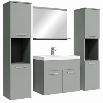 Badkamermeubel Set Montreal XL 60 x 35 cm - Mat Groen, Verzenden, Nieuw, Wastafelkast