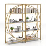 LIVSK Etagère-boekenkast - Halvemaanvormig Ontwerp - 5 Open, Verzenden, Nieuw