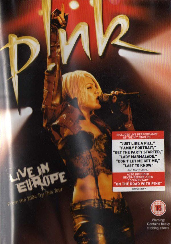 dvd - P!NK - Live In Europe - From The 2004 Try This Tour, Cd's en Dvd's, Dvd's | Overige Dvd's, Zo goed als nieuw, Verzenden