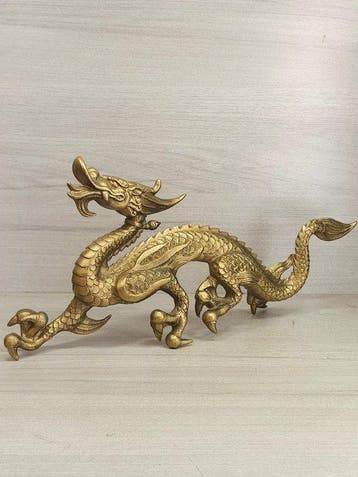Figura decorativa grande de dragón oriental - sculptuur,