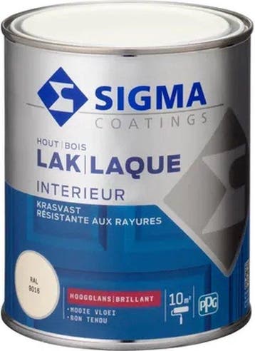 Sigma Houtlak Interieur Glans - Kras- & Slijtvast - Droog na, Verzenden, Nieuw