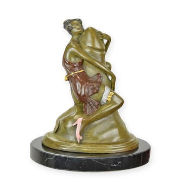 A BRONZE SCULPTURE OF A WOMAN EMBRACING A PHALLUS, Verzenden, Nieuw
