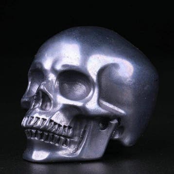 86g Terahertz Skull – Koele metaalglans – 5,1 x 3,9 x 3,3 cm