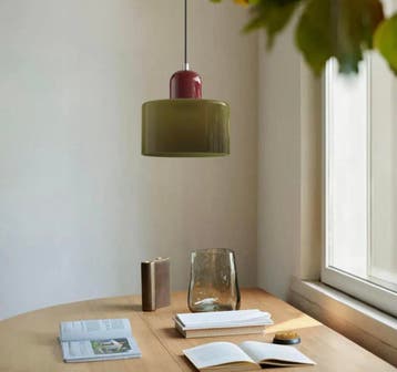 Bauhaus Hanglamp - Glazen Kroonluchter in Veel kleuren - E27, Huis en Inrichting, Verzenden, Nieuw, Glas