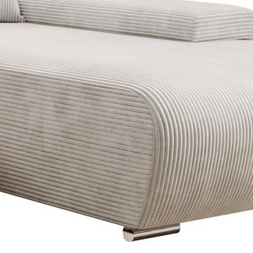 Sofa Iseo - Rechts - Met slaapfunctie - Beige, Huis en Inrichting, Banken | Bankstellen, Verzenden, Nieuw