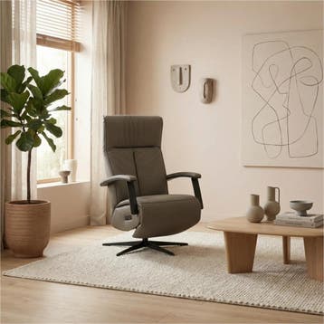 Leren relaxfauteuil met hartbalans Pure - Toledo Moss, Bohemian, Industrieel, Modern, Scandinavisch, Nieuw, Ophalen of Verzenden