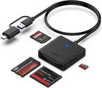 BENFEI 4-in-1 Geheugenkaartlezer USB 3.0 / USB-C naar SD Mic, Verzenden, Zo goed als nieuw