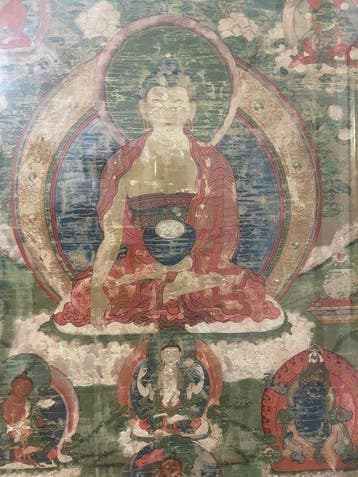 Thangka van Boeddha Shakyamuni - Tibet - het begin van de