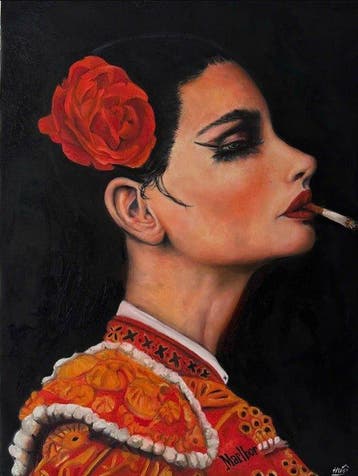 Nguyen Van Huan (1983) - La Rosa del Ruedo 80 60 cm