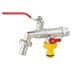 Dubbele tuinkraan 1/2 met hendel | PTFE afdichting, Verzenden, Nieuw