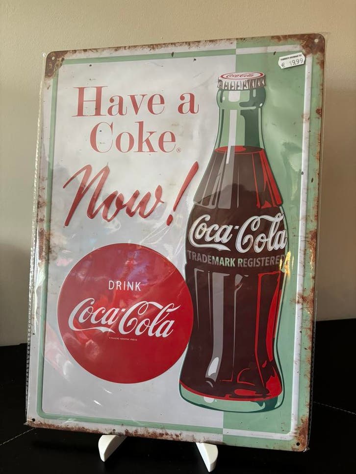 CocaCola wandplaat - Have a Coke!, Verzamelen, Merken en Reclamevoorwerpen, Reclamebord, Nieuw, Ophalen of Verzenden