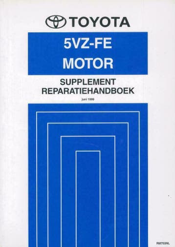 1999 Toyota Landcruiser motor 5VZ-FE reparatiehandboek, Verzenden