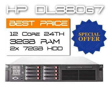 HP DL380 G7 /12 Core 24TH/ 32GB RAM/2x 72GB 10K SAS server, Ophalen of Verzenden, Refurbished, 2 tot 3 Ghz, Hot swappable onderdelen