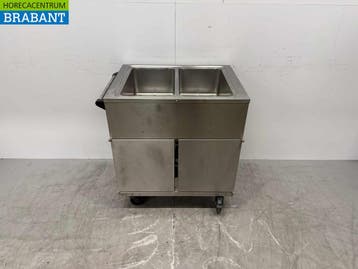 RVS Rieber Verrijdbare Bain-Marie 2 x 1/1 GN met, Ophalen of Verzenden, Gebruikt