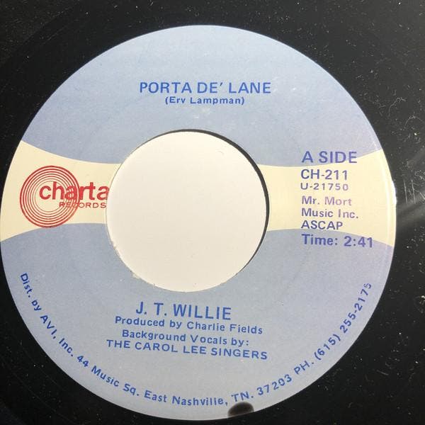Single vinyl / 7 inch - J. T. Willie - Porta De Lane / L..., Cd's en Dvd's, Vinyl Singles, Zo goed als nieuw, 7 inch, Pop, Verzenden