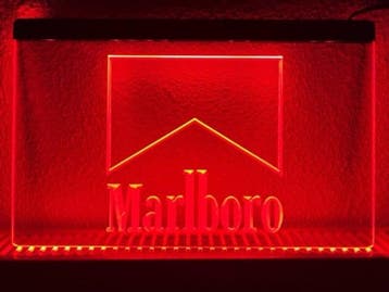 Marlboro neon bord lamp LED verlichting reclame lichtbak, Verzamelen, Merken en Reclamevoorwerpen, Verzenden, Nieuw