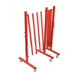 Harmonicahek op wieltjes  -  Wit & Rood  -  x 500 cm /, Zakelijke goederen, Kantoor en Winkelinrichting | Magazijn, Stelling en Opslag